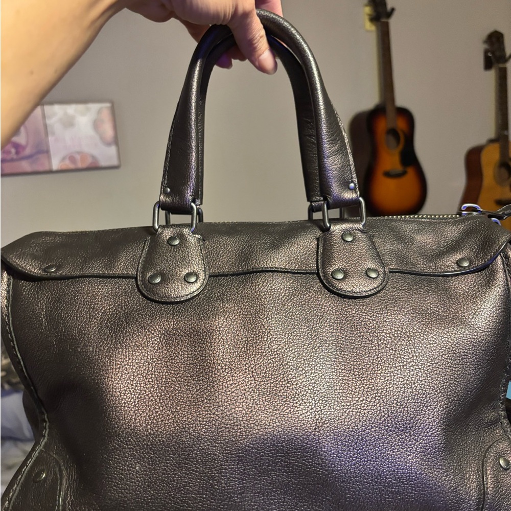 Coach Rhyders Satchel Metallic Leather - Picture 3 of 12